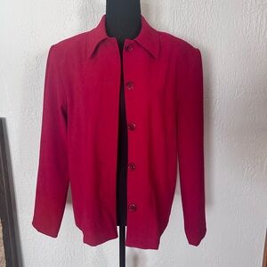 Red Suede-like vintage jacket